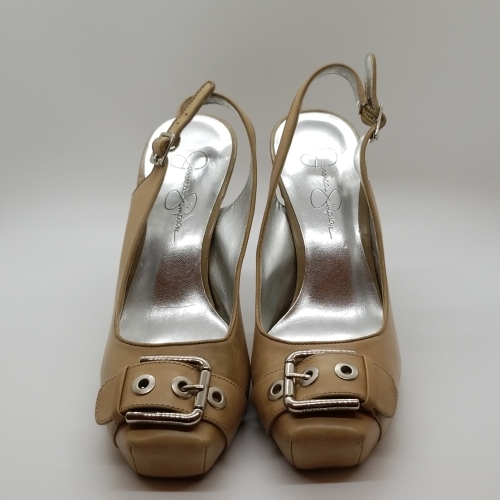 Jessica Simpson tan heels